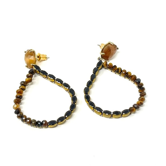 New Anthropologie Gemstone Teardrop Earrings - Picture 3 of 4